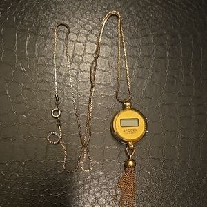 Gold Women's Watch Necklace
